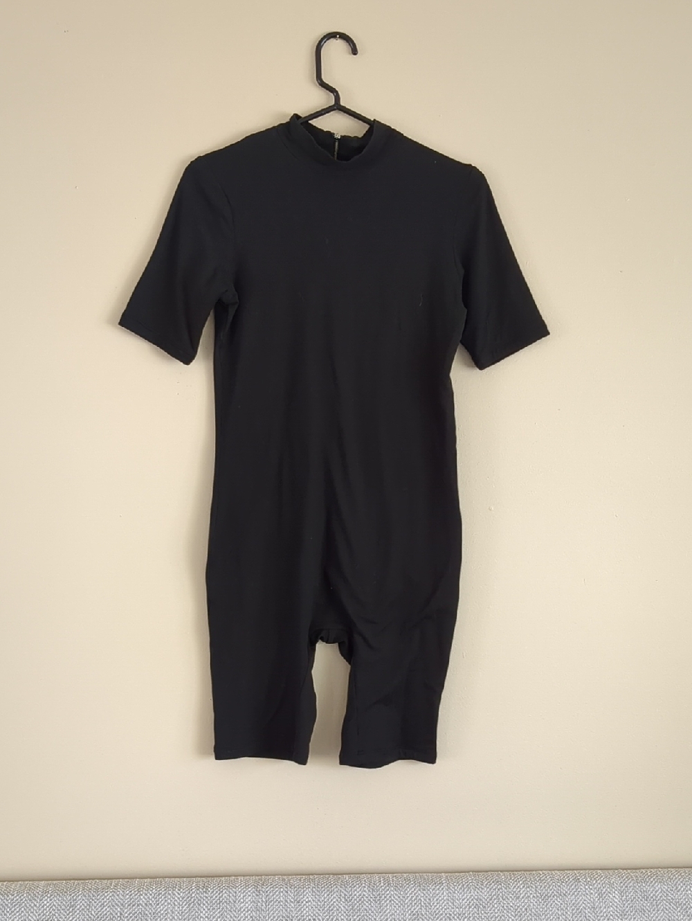 Bumpsuit Black Maternity Short-Sleeve Jumpsuit